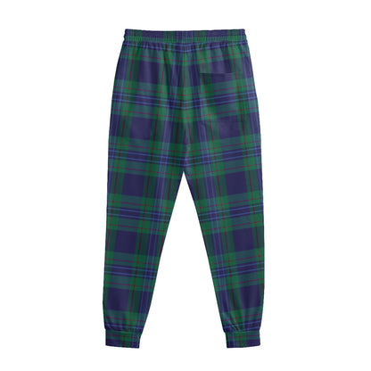 Blue Green And Red Tartan Pattern Print Sweatpants