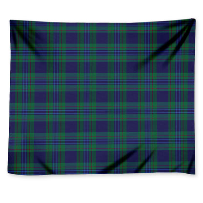 Blue Green And Red Tartan Pattern Print Tapestry