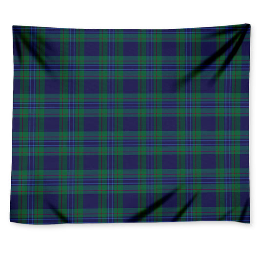 Blue Green And Red Tartan Pattern Print Tapestry