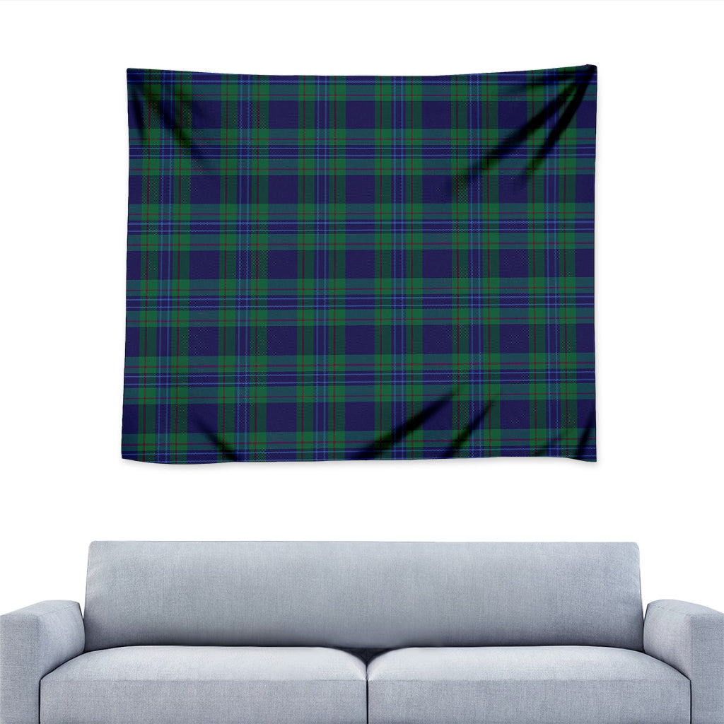 Blue Green And Red Tartan Pattern Print Tapestry