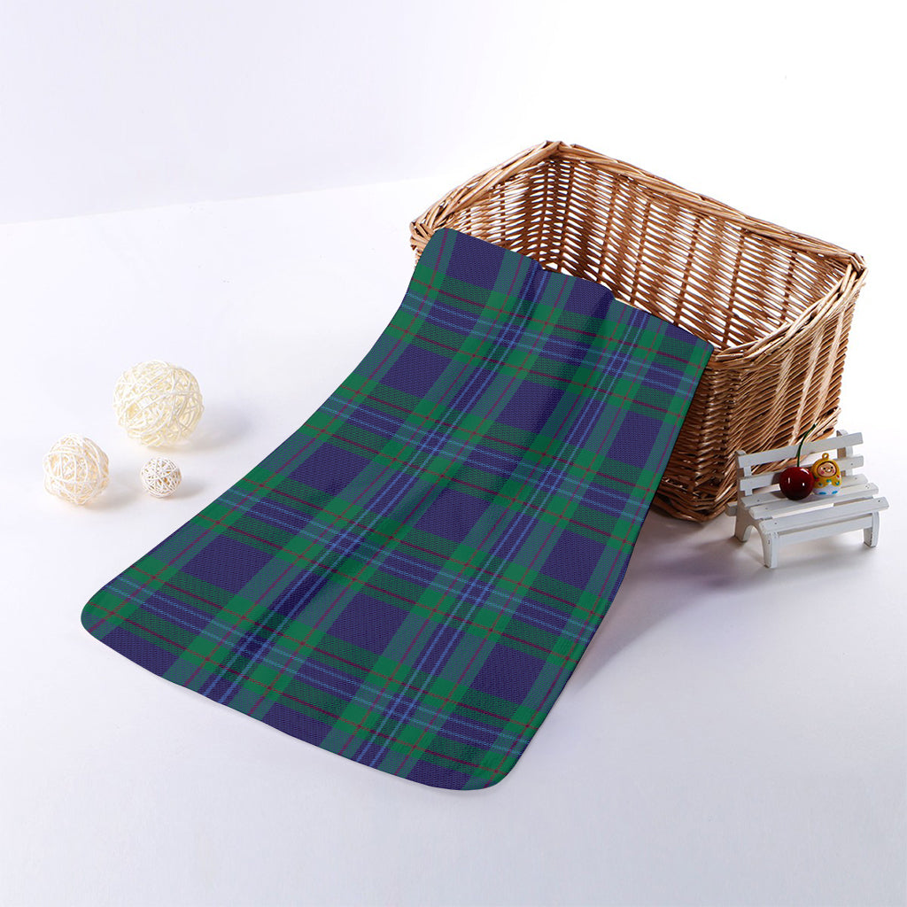 Blue Green And Red Tartan Pattern Print Towel