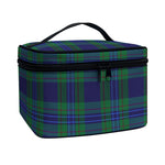 Blue Green And Red Tartan Pattern Print Travel Makeup Bag