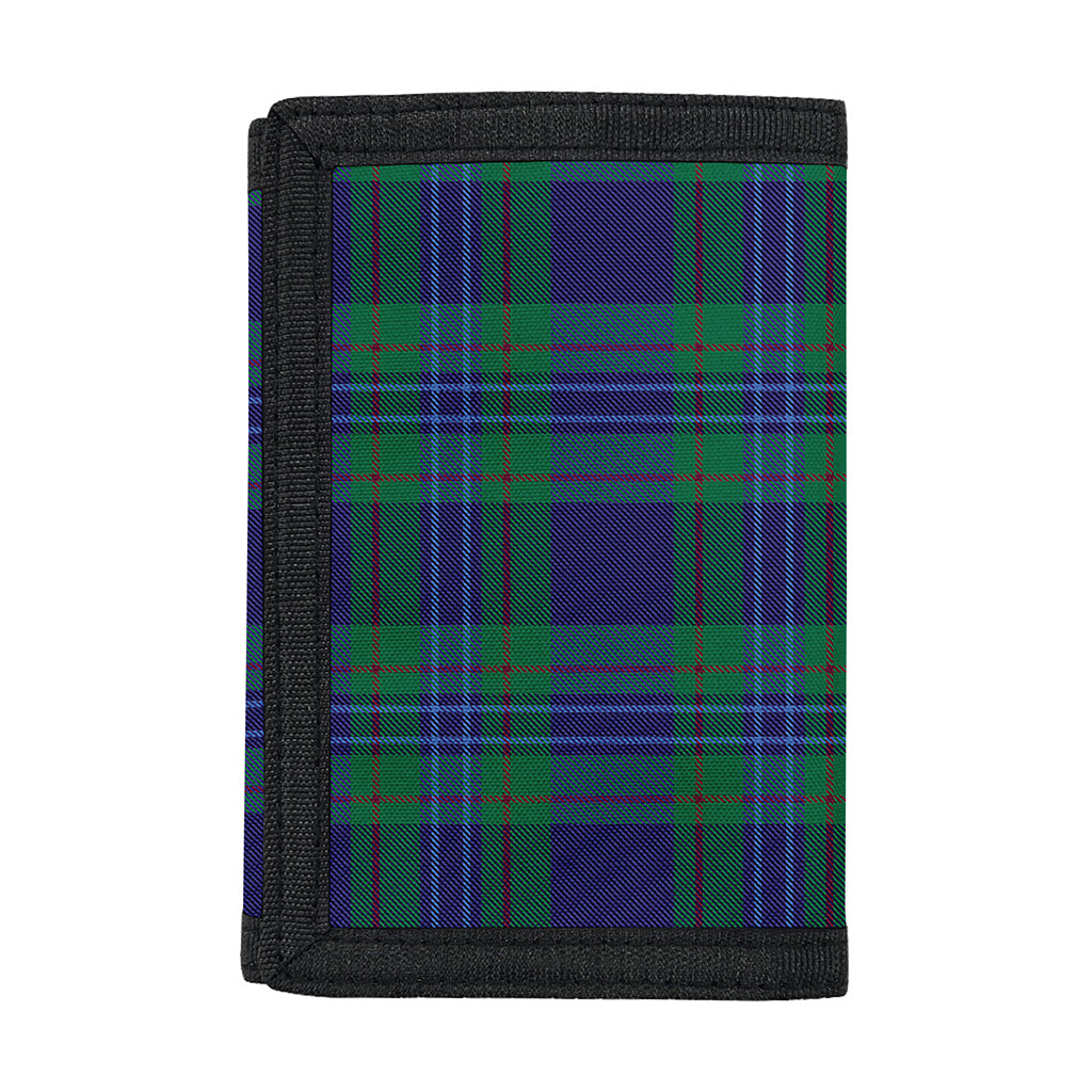 Blue Green And Red Tartan Pattern Print Trifold Wallet