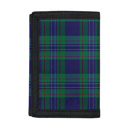 Blue Green And Red Tartan Pattern Print Trifold Wallet