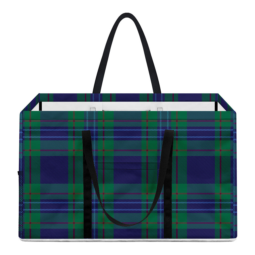 Blue Green And Red Tartan Pattern Print Utility Tote Bag