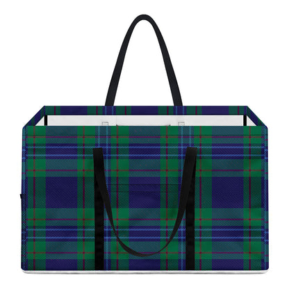Blue Green And Red Tartan Pattern Print Utility Tote Bag