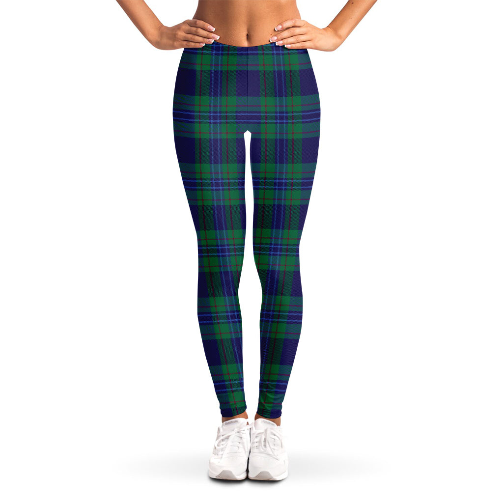 Blue Green And Red Tartan Pattern Print Women's Leggings