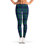 Blue Green And Red Tartan Pattern Print Women's Leggings