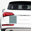 Blue Green And White Houndstooth Print Car Sticker