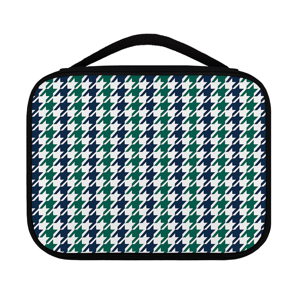 Blue Green And White Houndstooth Print Classic Bible Case