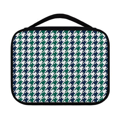 Blue Green And White Houndstooth Print Classic Bible Case