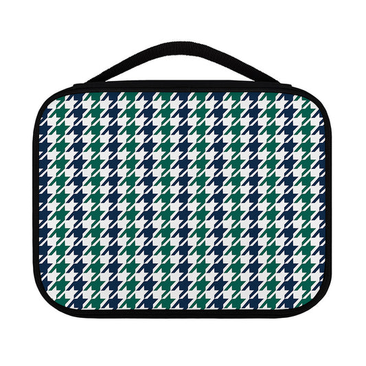 Blue Green And White Houndstooth Print Classic Bible Case