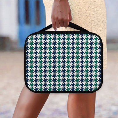 Blue Green And White Houndstooth Print Classic Bible Case