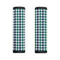Blue Green And White Houndstooth Print Handle Covers