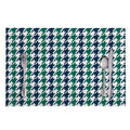 Blue Green And White Houndstooth Print Placemat