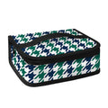 Blue Green And White Houndstooth Print Small Lunch Bag