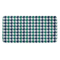 Blue Green And White Houndstooth Print Towel