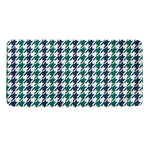 Blue Green And White Houndstooth Print Towel