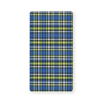 Blue Green And White Plaid Pattern Print Baby Crib Sheet