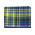 Blue Green And White Plaid Pattern Print Bifold Wallet