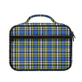 Blue Green And White Plaid Pattern Print Briefcase Bible Bag