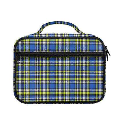 Blue Green And White Plaid Pattern Print Briefcase Bible Bag
