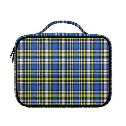 Blue Green And White Plaid Pattern Print Briefcase Bible Bag