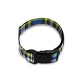 Blue Green And White Plaid Pattern Print Dog Collar