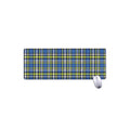 Blue Green And White Plaid Pattern Print Extended Mouse Pad