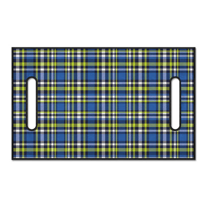 Blue Green And White Plaid Pattern Print Golf Cart Seat Cover