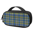 Blue Green And White Plaid Pattern Print Portable Cooler Travel Case