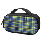 Blue Green And White Plaid Pattern Print Insulin Cooler Travel Case
