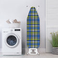 Blue Green And White Plaid Pattern Print Ironing Board Cover
