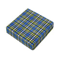 Blue Green And White Plaid Pattern Print Outdoor Seat Cushion Cover
