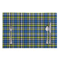 Blue Green And White Plaid Pattern Print Placemat