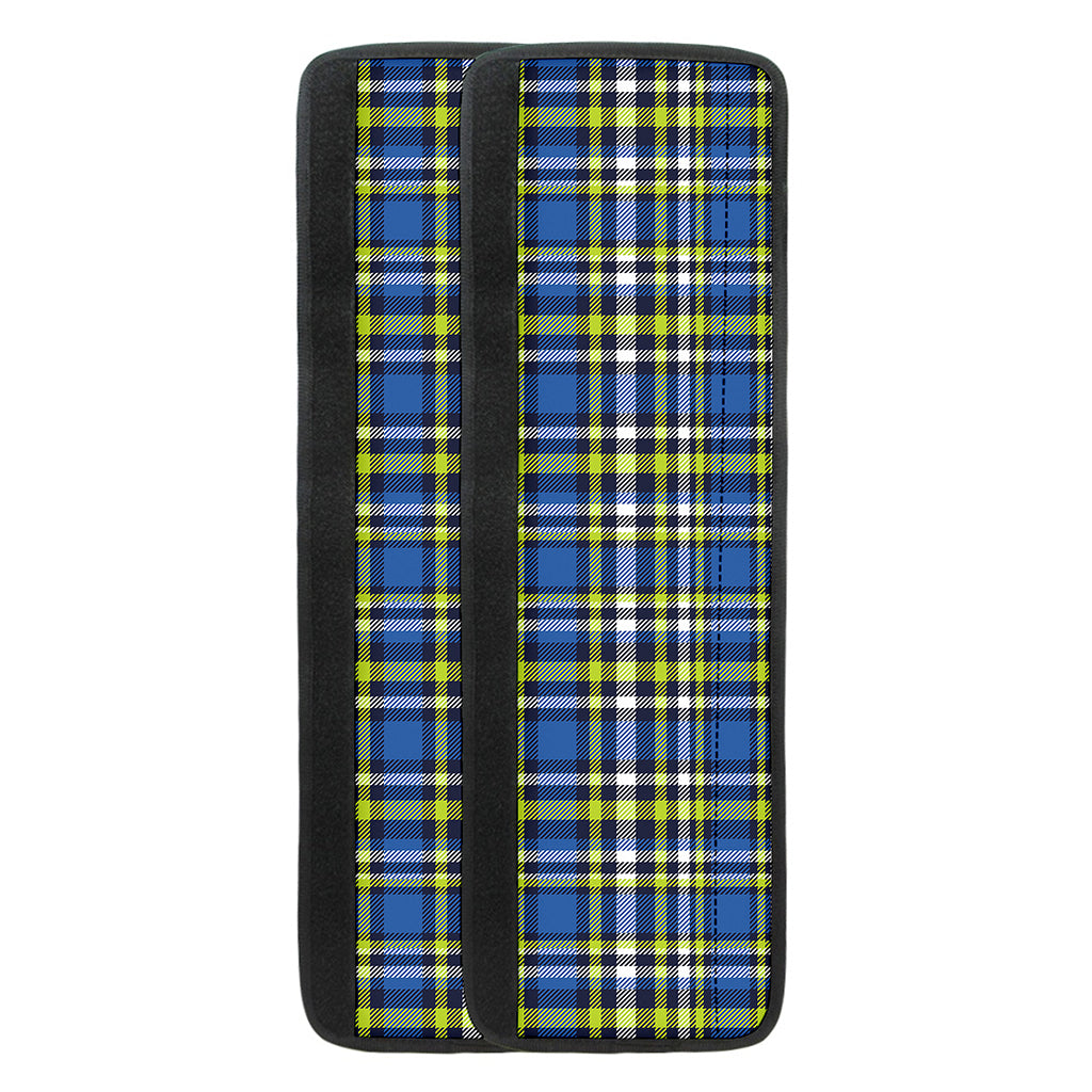 Blue Green And White Plaid Pattern Print Refrigerator Handle Covers