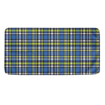 Blue Green And White Plaid Pattern Print Towel
