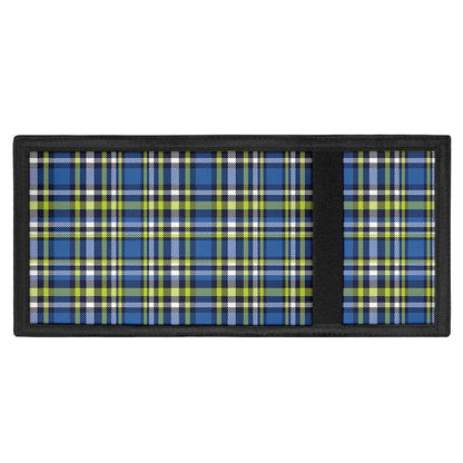 Blue Green And White Plaid Pattern Print Trifold Wallet