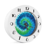 Blue Green And White Tie Dye Print Alarm Clock