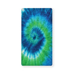 Blue Green And White Tie Dye Print Baby Crib Sheet