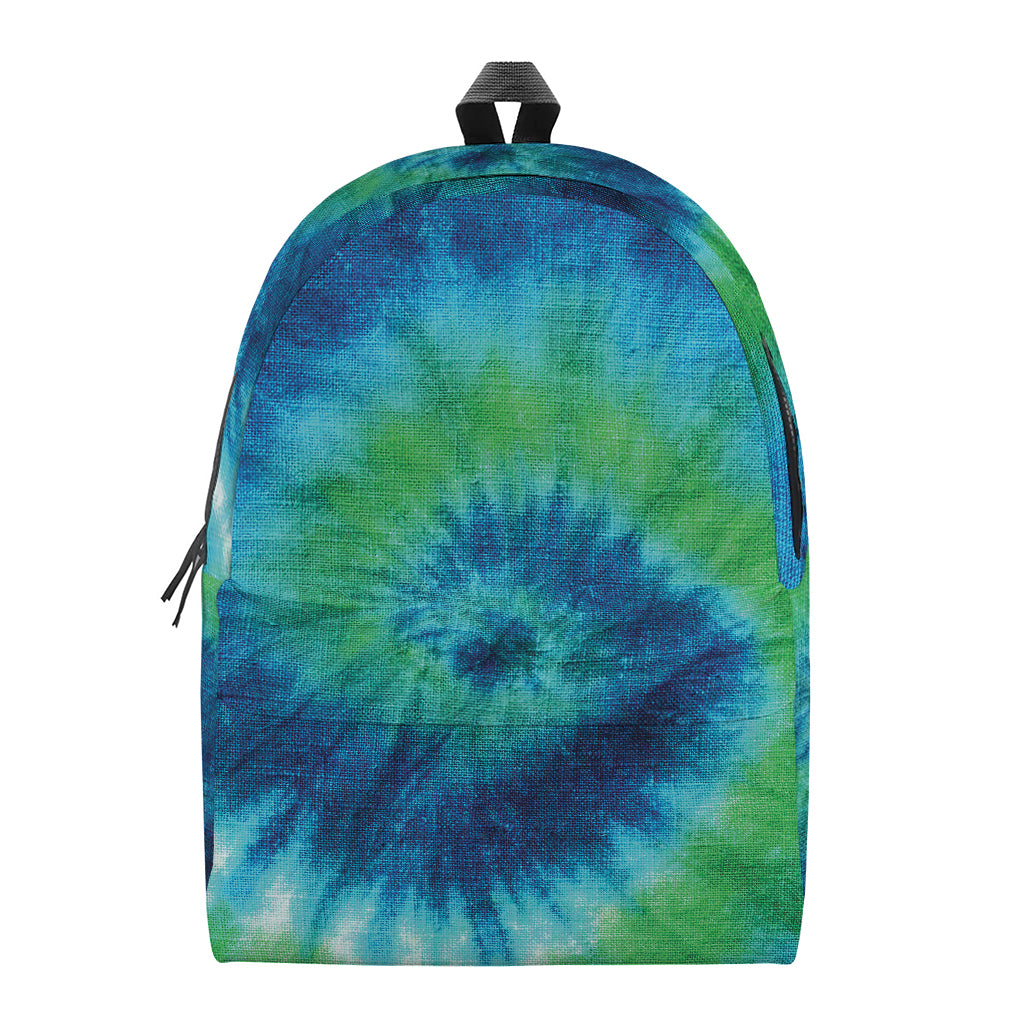 Blue Green And White Tie Dye Print Backpack