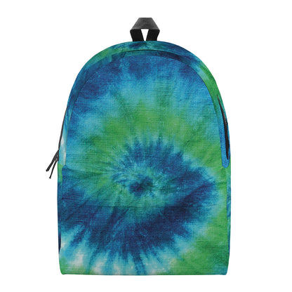 Blue Green And White Tie Dye Print Backpack