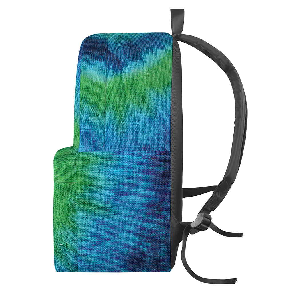 Blue Green And White Tie Dye Print Backpack