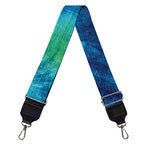 Blue Green And White Tie Dye Print Bag Strap
