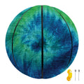 Blue Green And White Tie Dye Print Basketball