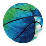 Blue Green And White Tie Dye Print Basketball