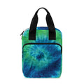 Blue Green And White Tie Dye Print Bible Tote Bag