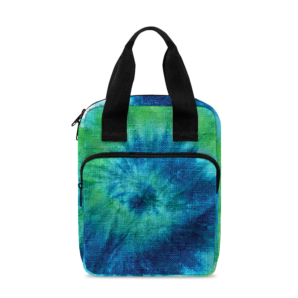 Blue Green And White Tie Dye Print Bible Tote Bag