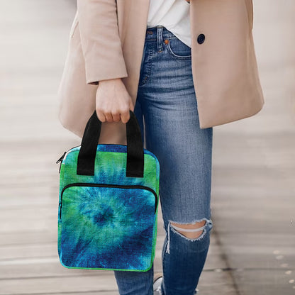 Blue Green And White Tie Dye Print Bible Tote Bag