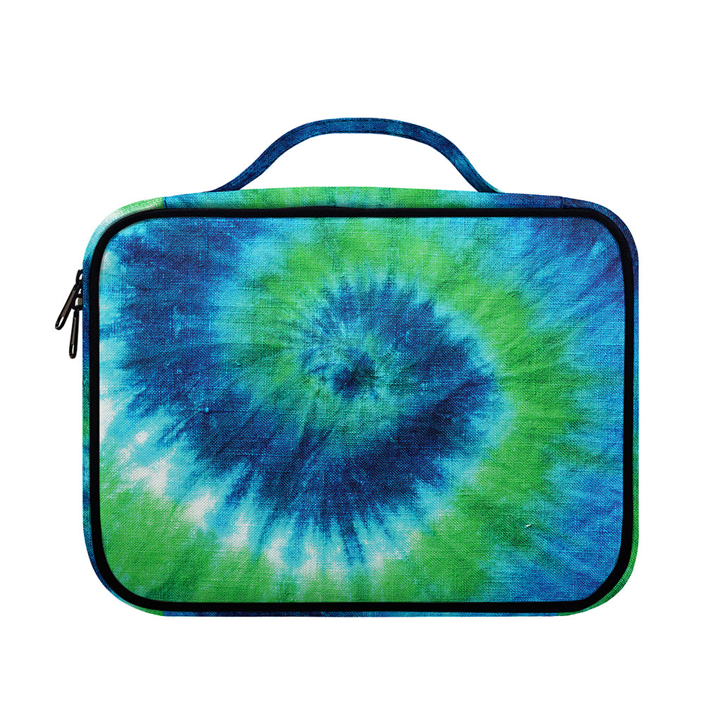 Blue Green And White Tie Dye Print Briefcase Bible Bag
